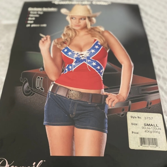 Vintage Dreamgirl Daisy Dukes Southern Rebel Cutie Halloween Cosplay Costume - Picture 1 of 7